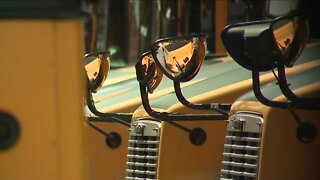 Classes may be online, but school buses still rolling