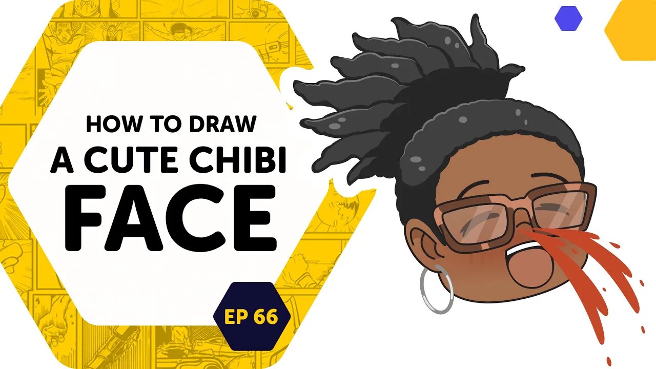 How to draw a cute chibi face ep66