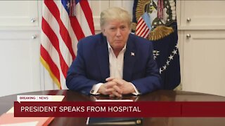 President Trump speaks for the first time from the hospital