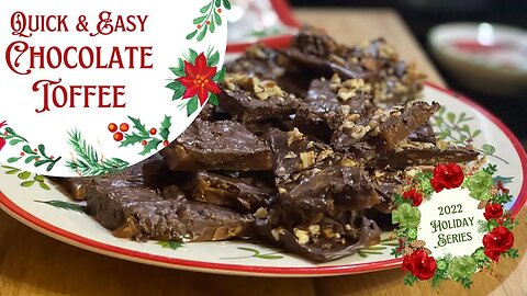 Quick & Easy Toffee Recipe - Few ingredients & SO delicious! Great idea for Valentine's Day! ❤️
