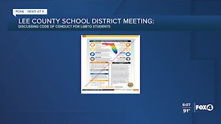 Lee County School Board meeting to discuss codes of conduct for LGBTQ students
