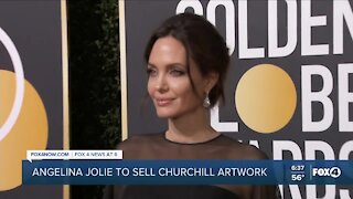 Angelina Jolie selling Churchill art