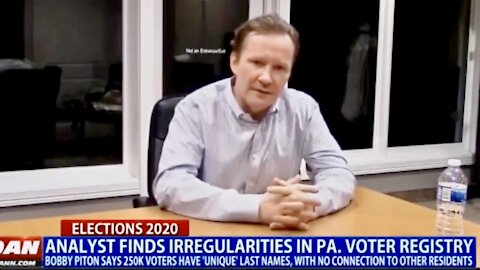 Data Analyst Bobby Piton Finds Over 520,000 FAKE LAST NAMES Voted For Biden in Pennsylvania