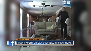 Man caught on camera stealing from home