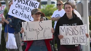 Anti-mask protestors kicked out of Collier County School Board Meeting