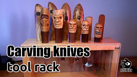 Carving knives tool rack