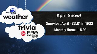 Weather trivia: April snow