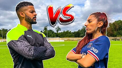 FOOTBALL CHALLENGES VS FEMALE MESSI ⚽️🔥