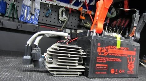 Polaris outlaw 450/525 Rectifier Replacement and Batttery Install