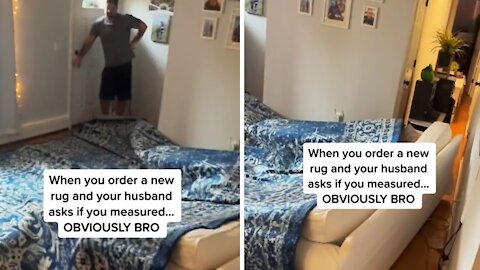 Epic fail: Wife orders rug online before taking measurements