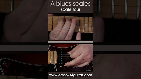 LEFT HANDED, A minor pentatonic blues scales, guitar practise short 4