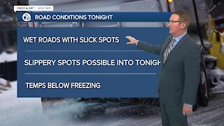 Freezing drizzle this evening