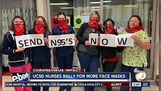 UCSD nurses rally for more face masks