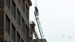 Workers rescued after scaffolding collapse downtown
