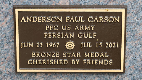 In Memorial of Anderson Paul Carson on Memorial Day 2022