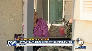 Navy wife battling cancer receives dream bed from Jerome's