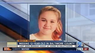 Police looking for missing girl from Baltimore County