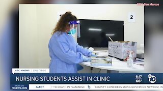 Nursing students helping local clinics