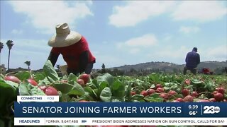 Senator joining farm workers