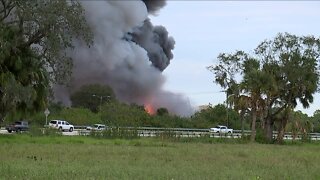 Crews battle large fire at scrap metal yard near Port Manatee
