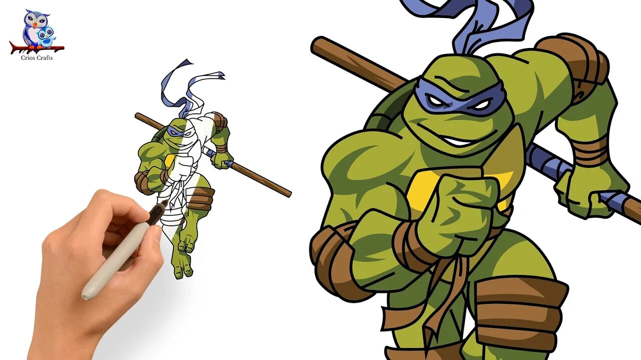 How To Draw Donatello Teenage Mutant Ninja Turtles Step by Step