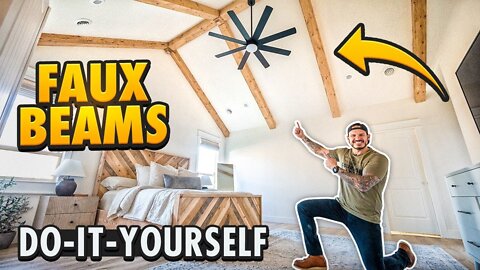 Building Faux Ceiling Beams || Vaulted Ceiling