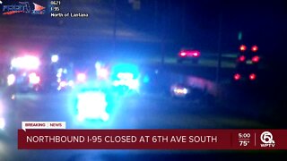 Deadly crash closes Interstate 95 northbound in Lake Worth Beach