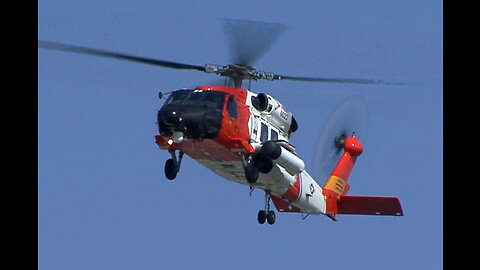 Aviation Helicopters USCG MN-60 Jayhawk in San Diego - Takeoff and Lands