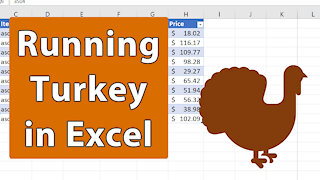 The Running Turkey Trick in Excel - Happy Thanksgiving :)