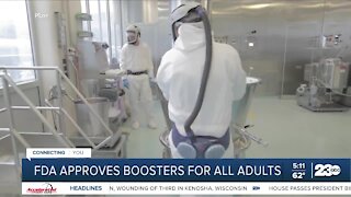 FDA approves COVID boosters for all adults