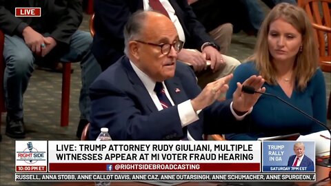 Rudy Giuliani Tells It Like It Is At The Michigan Hearing