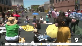 Downtown Tucson Kyrsten Sinema protest