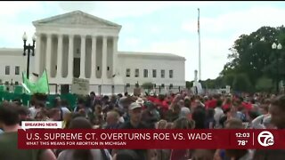 Demonstrations begin in Detroit after SCOTUS overturns Roe v. Wade
