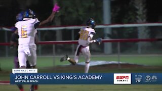 John Carroll scores first win over King's Academy