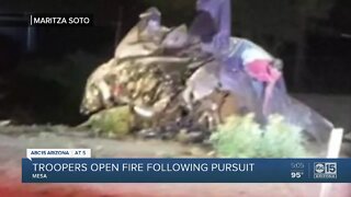 Troopers open fire after pursuit in the east Valley