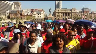 SOUTH AFRICA - Pretoria - Dis-Chem Employees march to CCMA (video) (RNg)