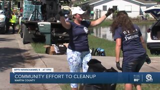 Martin County community cleaning up after flooding