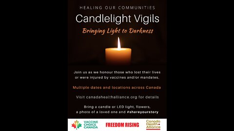 Join our Candlelight Vigils, Nationwide, "Bringing Light to Darkness"