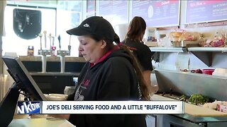 Joe's Deli serving food and a little "Buffalove"