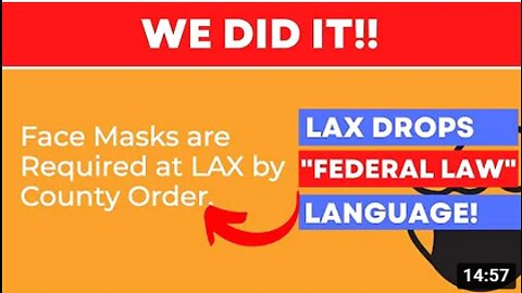 WE DID IT!!! LAX DROPS "FEDERAL LAW"!