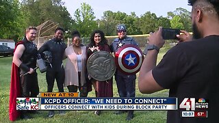 Kansas City police foster relationships at Ivanhoe Block Party