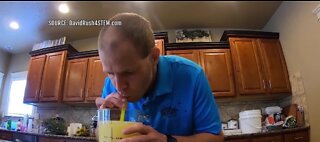 Man drinks liter of lemon juice