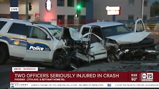 Phoenix officers seriously injured in head-on crash