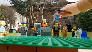 Family builds LEGO garden...with a twist!