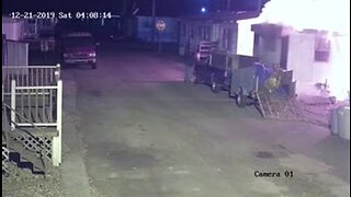 Security footage of Warren mobile home fire