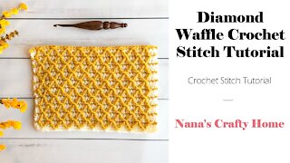 Diamond Waffle Crochet Stitch Tutorial