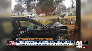Who's responsible for damage from police pursuits?