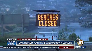 Newsom plans statewide beach closure