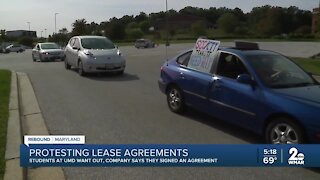 UMD students protesting lease agreements