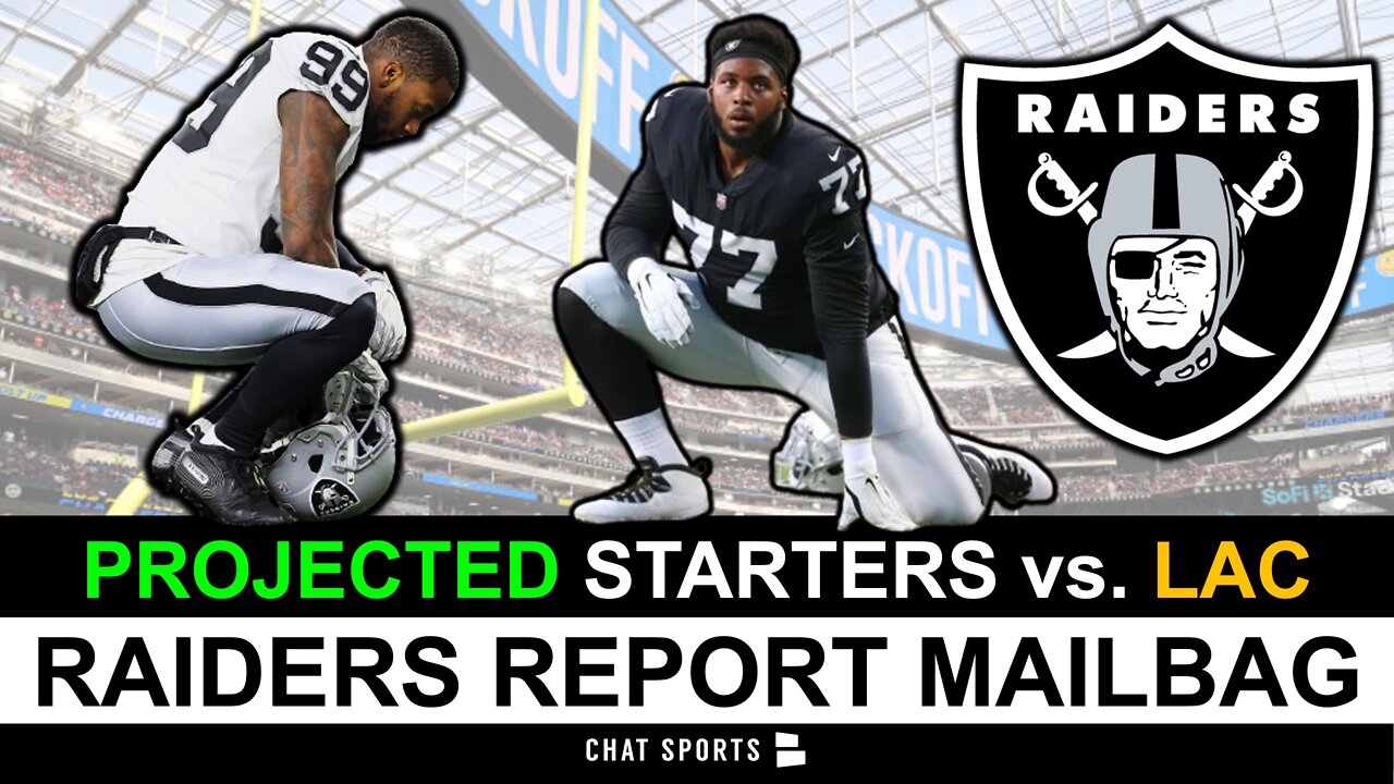 Raiders Projected Offense Vs Chargers In Todays Mailbag 7985